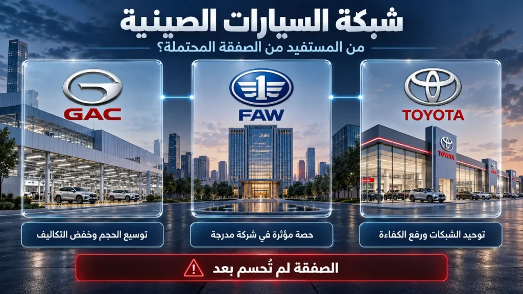 هل تستحوذ GAC على فاو تويوتا؟ تفاصيل الصفقة وإعادة هيكلة تويوتا في الصين 4 شبكة السيارات الصينية – هل تستحوذ GAC على فاو تويوتا؟ تفاصيل الصفقة وإعادة هيكلة تويوتا في الصين